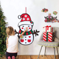 YM DIY Felt Christmas Tree & Snowman Set - 2 Pack Xmas Gifts for Kids - Wall Hanging Detachable Felt Christmas Tree for Toddlers